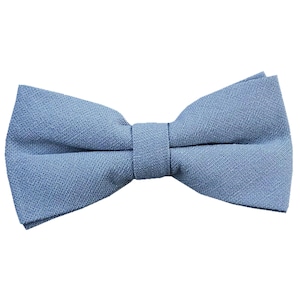 Dusty Blue Steel Blue Pre-tied Bow ties Cotton bowtie Mens bowties Groomsmen Groom Wedding