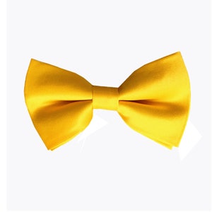 Sunflower Satin Pre tied Bow tie Man&#39;s Yellow Bowtie Wedding Bowties