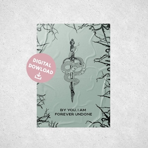 Forever Undone Cruel Prince Jude and Cardan Poster Minimal