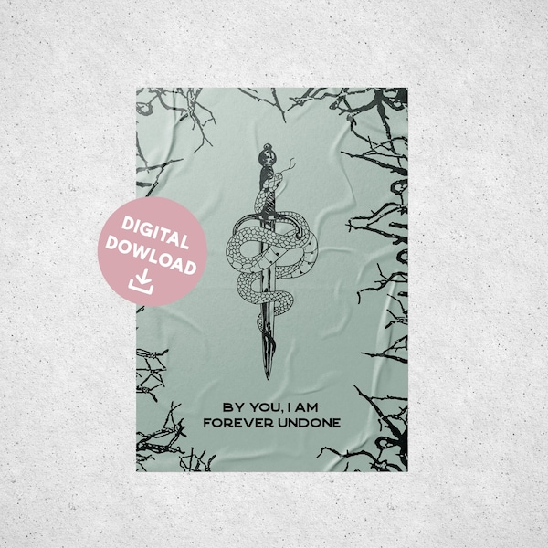 Forever Undone Cruel Prince Jude and Cardan Poster Minimal