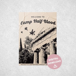 Welcome to Camp Half Blood Percy Jackson Poster Minimal