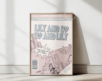 Lily and Lo Comic Book Cover: Addicted to You Series Poster Minimal
