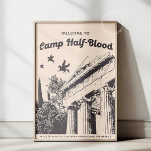 Willkommen im Camp Half Blood Percy Jackson Poster Minimal