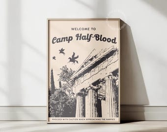 Welcome to Camp Half Blood Percy Jackson Poster Minimal
