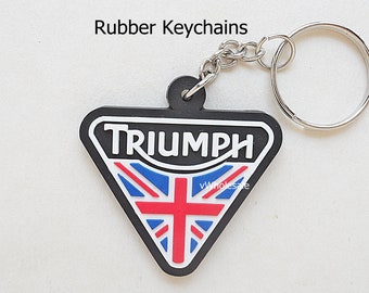 Triumph Vitesse MK2 Rectangle Black Leather Keyring
