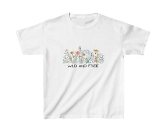 Kids Wild and Free Flowers Tee