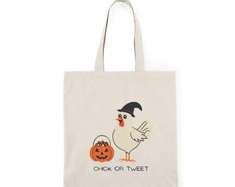 Chick or Tweet Halloween Tote Bag