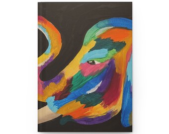 Colorful Elephant Hand-painted  Hardcover Journal