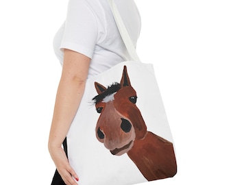 Hand-painted Horse Tote Bag