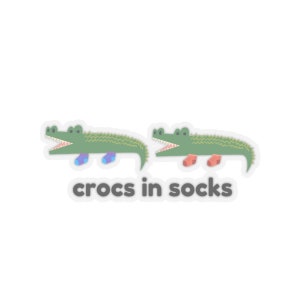 Naklejka Crocs In Socks