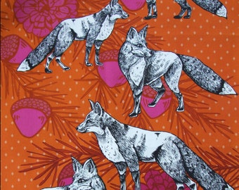 Fox Tea Towel / Cotton Tea Towel / Bespoke Tea Towel / Foxes Tea Towel / Scottish Tea Towel / Kitchen Towel / Animal Kitchen Towel / Fox