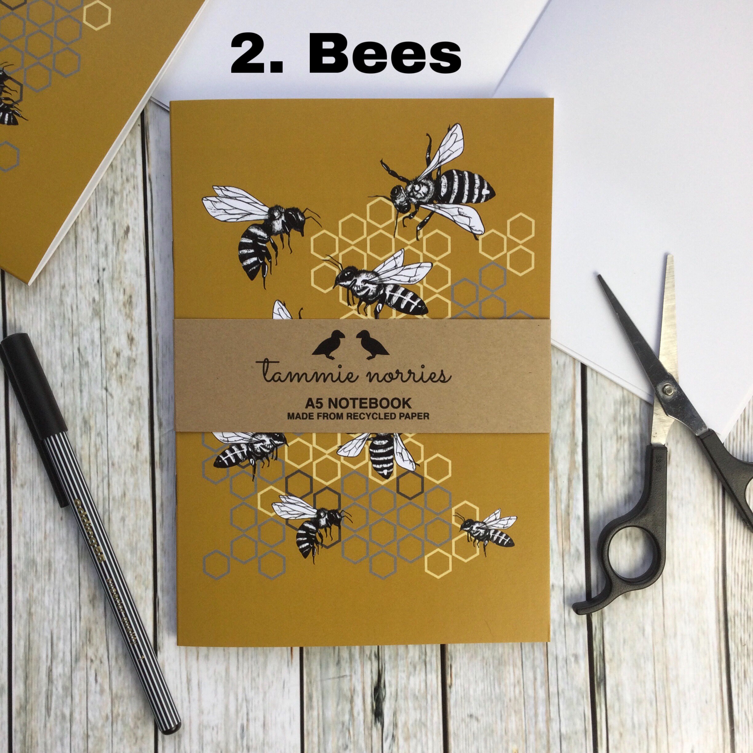 Set of Notebooks 3 Recycled A5 Notebooks UK Tammie Norries Etsy UK