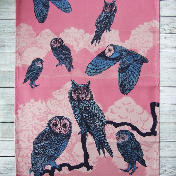 Owl Tea Towel / Animal Tea Towel / Cooking Gift / Bird Tea Towel / Homeware / Kitchen Gift / Wildlife Tea Towel / Kitchen Towel / Owl