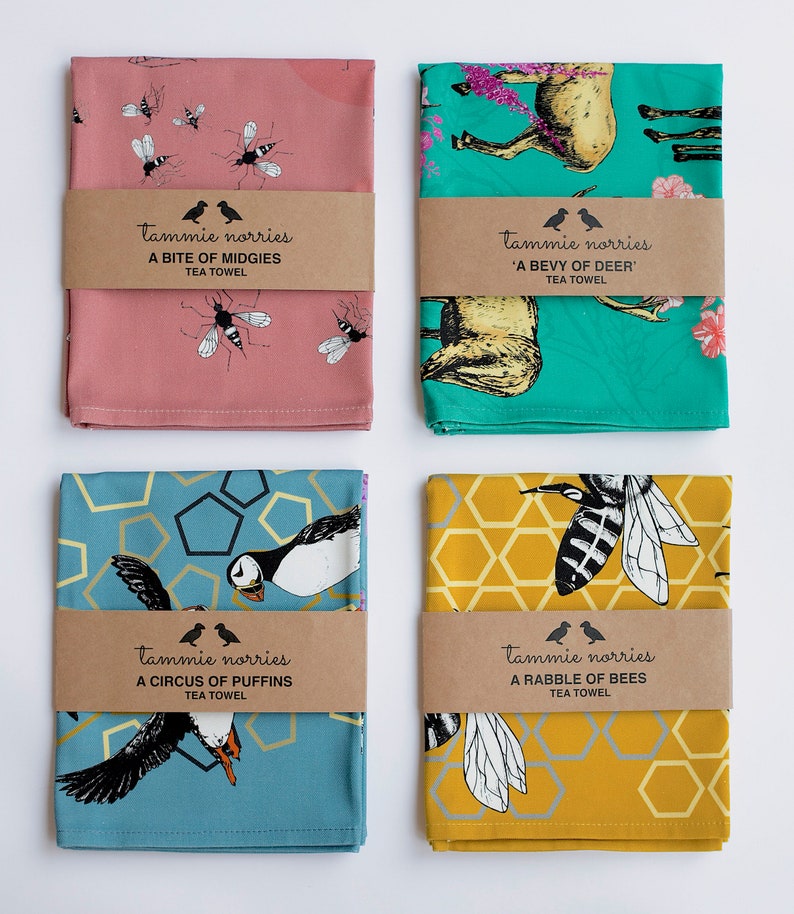 Midgies Tea Towel Scottish Tea Towel Scottish Gift Scottish Etsy