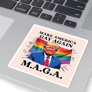 Adesivi LGBTQ Pride - Rendiamo di nuovo gay l'America, M.A.G.A. Trump, Adesivo politico, Adesivo Rainbow Pride, Adesivo attivismo