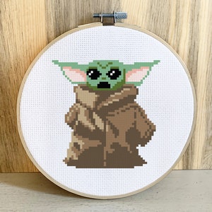 Surprised Baby Alien The Child Cross Stitch Pattern