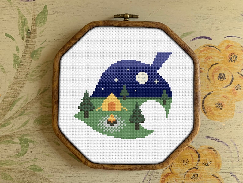 Animal Crossing Campsite Cross Stitch Pattern | PDF Download 