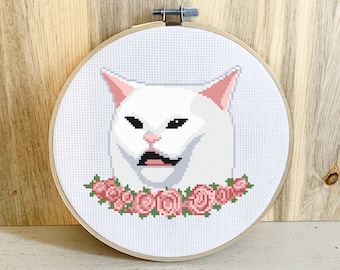 Smudge the Cat Meme Cross Stitch Pattern