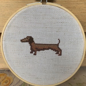 Dachshund Cross Stitch Pattern PDF Download