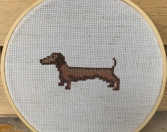 Dachshund Cross Stitch Pattern PDF Download