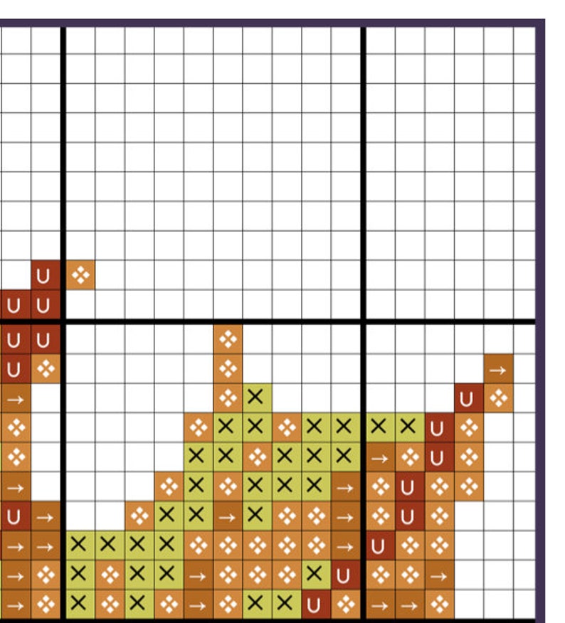 Fall Leaf Cross Stitch Pattern PDF Download - Etsy
