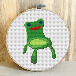 Froggy Chair Cross Stitch Pattern | PDF Download