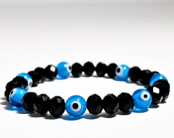 Bracelet evil eye, Pulsera Mal de Ojo, Bracelet protection, Evil Eye Stretch Bracelet, Bijoux pour les yeux turcs, Bijoux Evil Eye, Bracelet perlé