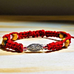 Lady of Guadalupe Bracelet, Virgen de Guadalupe Bracelet,Pulsera de la Virgen de Guadalupe,Red bracelets,Protection Bracelet,Pulsera Roja