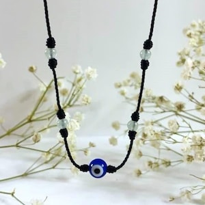Collier mauvais œil activé, collier de protection, protection contre le mauvais œil, protection contre le mal d'oie, collier oeil turc collier pendentif oeil jade