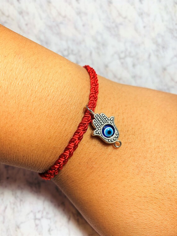 Pack of 2) Evil Eye & Hamsa Shape Enamel Bracelet – I Jewels