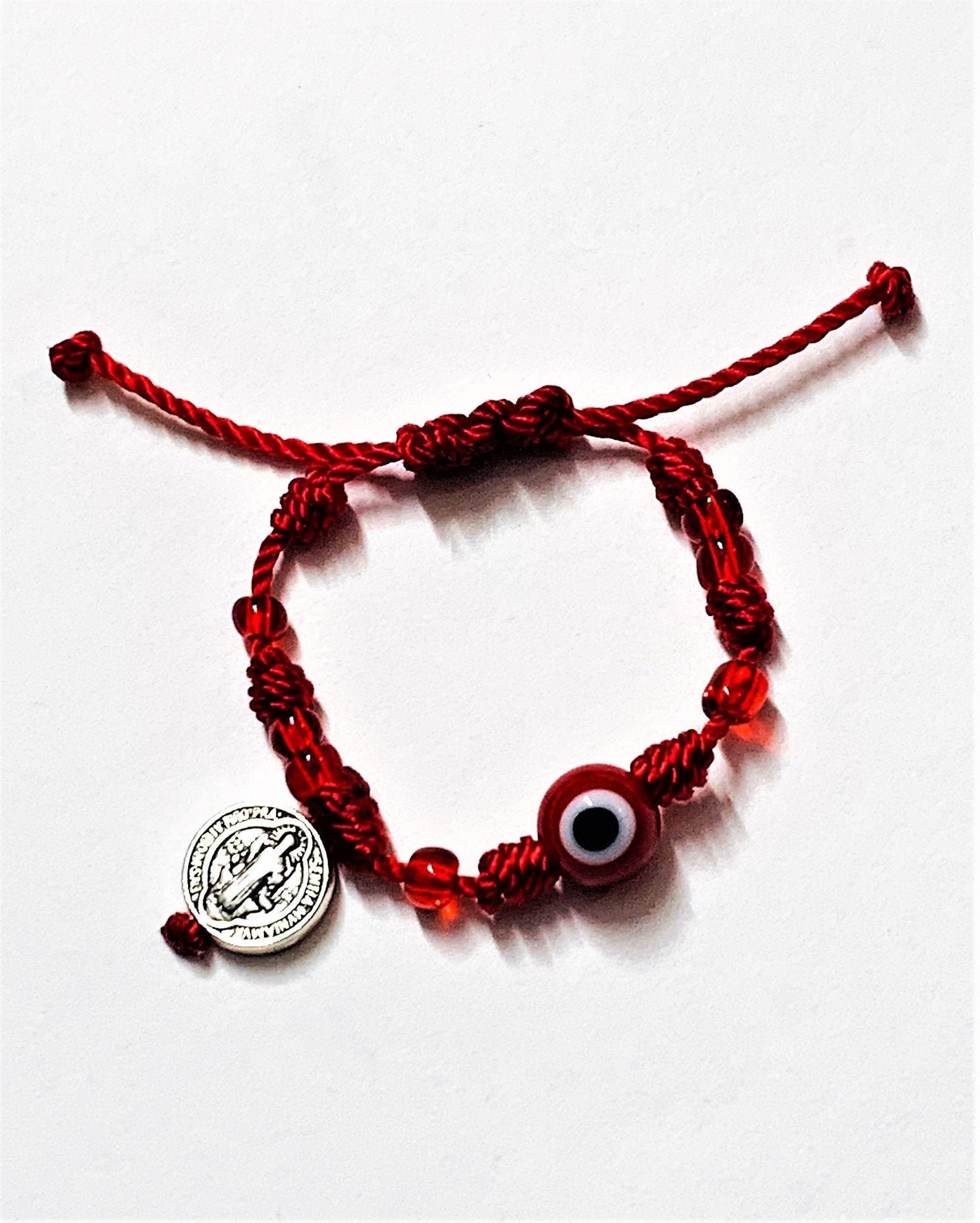 St.benedict Bracelet Protection Bracelet Red Bracelet Evil Etsy