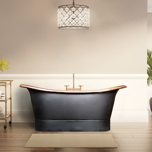 Black copper bathtub