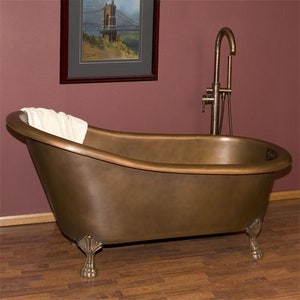Antique copper bathtub