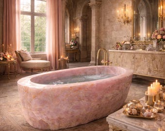 Rose quartz bathtub