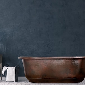 Antique copper soaking bathtub