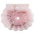 Pink onyx wall mount sink