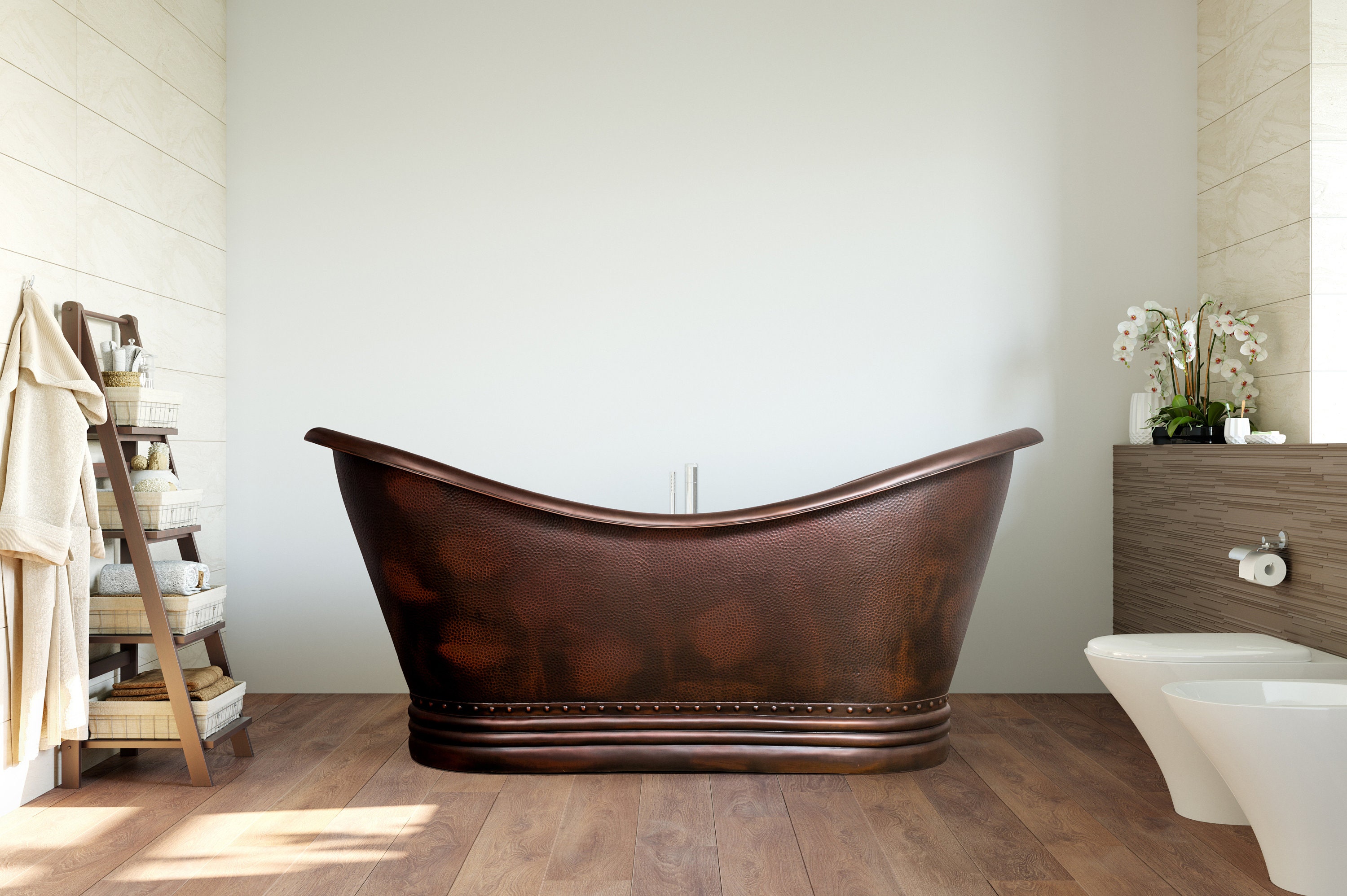 Antique copper bathtub Caravelt Copper