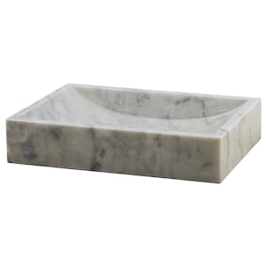 Lavandino in marmo zebrato bianco