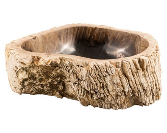 lavabo de madera petrificada