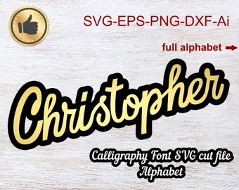 Fonts SVG Alphabet SVG Calligraphy font svg Handwritten Script Cricut font Svg Silhouette Cameo Digital files Svg Dxf EPS Ai Png