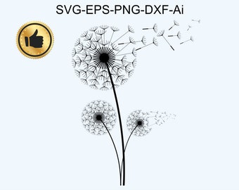 Download Dandelion Silhouette Etsy