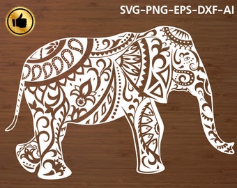 Download Mandala Elephant Etsy