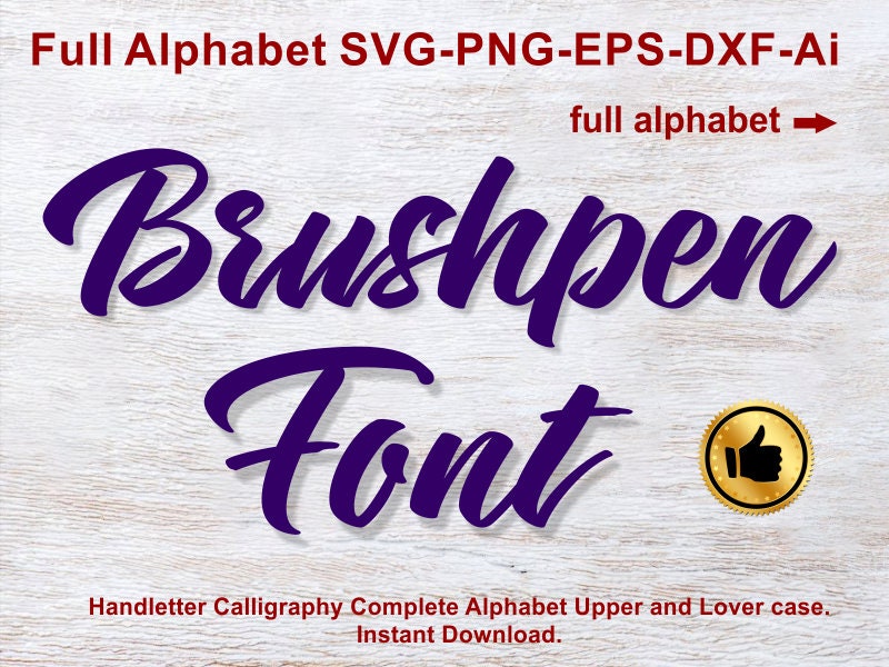 Alphabet SVG Lettering Font Calligraphy font svg Handwritten | Etsy