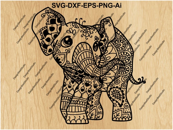 Free Free 220 Elephant Mandala Cricut SVG PNG EPS DXF File