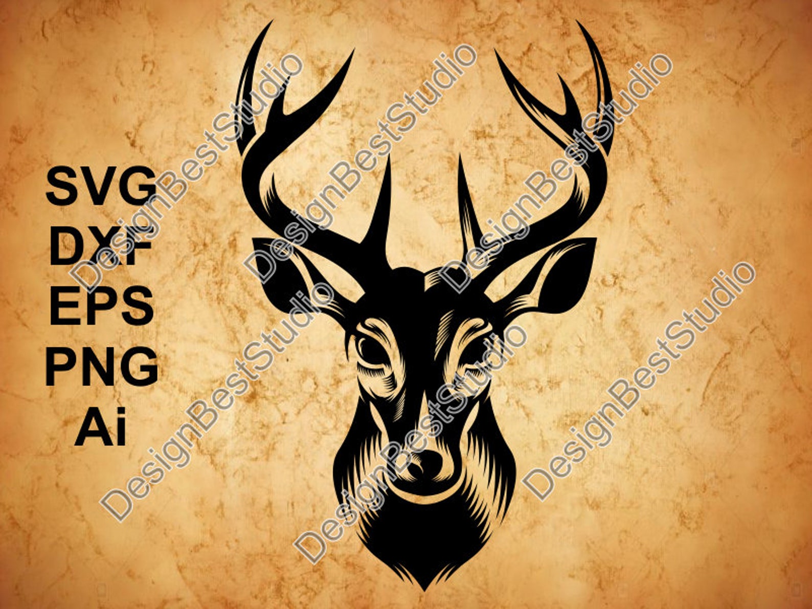 Deer SVG deer dfx eps png Ai print and cut file for | Etsy