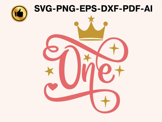 Download One Svg File First Birthday Svg Baby Girl One Year Old Etsy