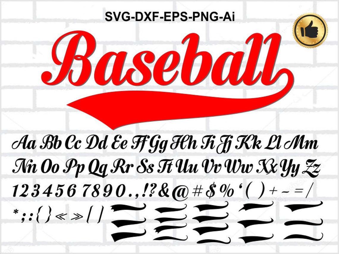 Baseball Font Svg Baseball Alphabet Baseball Letters Svg Etsy