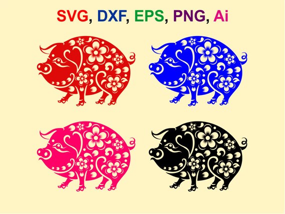 Download Pig Svg Mandala Pig Svg Pig Clipart Zentangle Pig Svg Etsy