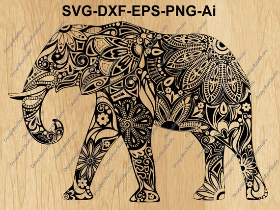 Free Free 235 Cricut Mandala Elephant SVG PNG EPS DXF File