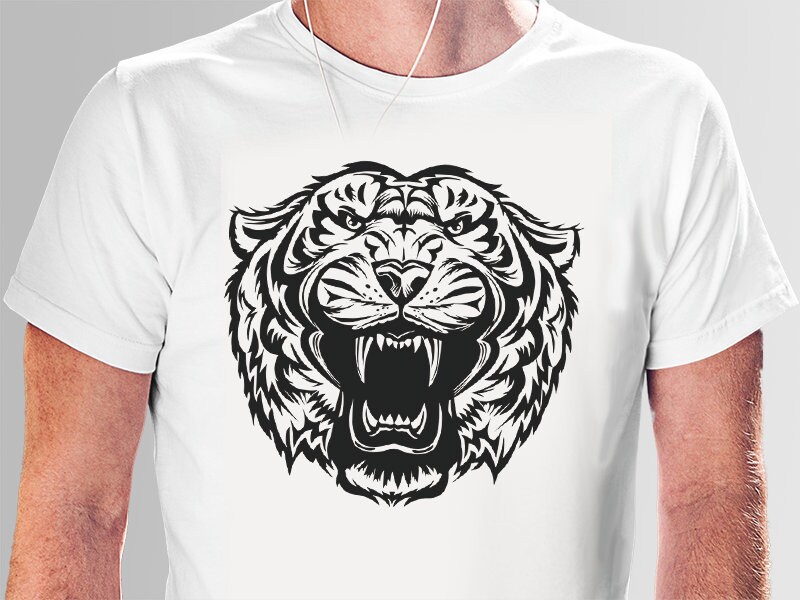 Tiger SVG tiger svg dfx eps png print and cut file for | Etsy